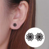 Retro lotus earrings ins feminine literary style fresh fashion hollow flowers Korean simple earrings in stock