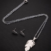 Fashion new snowflake earrings necklace jewelry set 18K gold love-shaped jewelry set foreign trade two-piece set