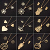 Fashion new snowflake earrings necklace jewelry set 18K gold love-shaped jewelry set foreign trade two-piece set