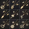 European and American cross-border new style Rabbit Paper Crane Pendant Necklace Earrings Jewelry Set Retro 18K Gold Plating Wholesale