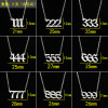 European and American new angel digital necklace ins female niche digital number 111-999 stainless steel light luxury sweater chain