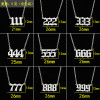 2025 Women's New Angel Lucky Number Pendant Necklace Fashion 000-999 Stainless Steel Retro Necklace