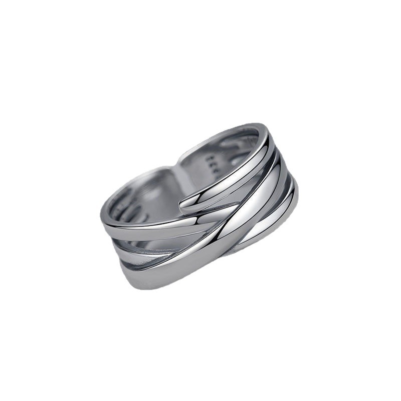 Ring men's trendy adjustable index finger single ring student girl ins non-fading niche jewelry men's and boys' ring