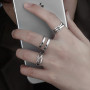 Ring men's trendy adjustable index finger single ring student girl ins non-fading niche jewelry men's and boys' ring