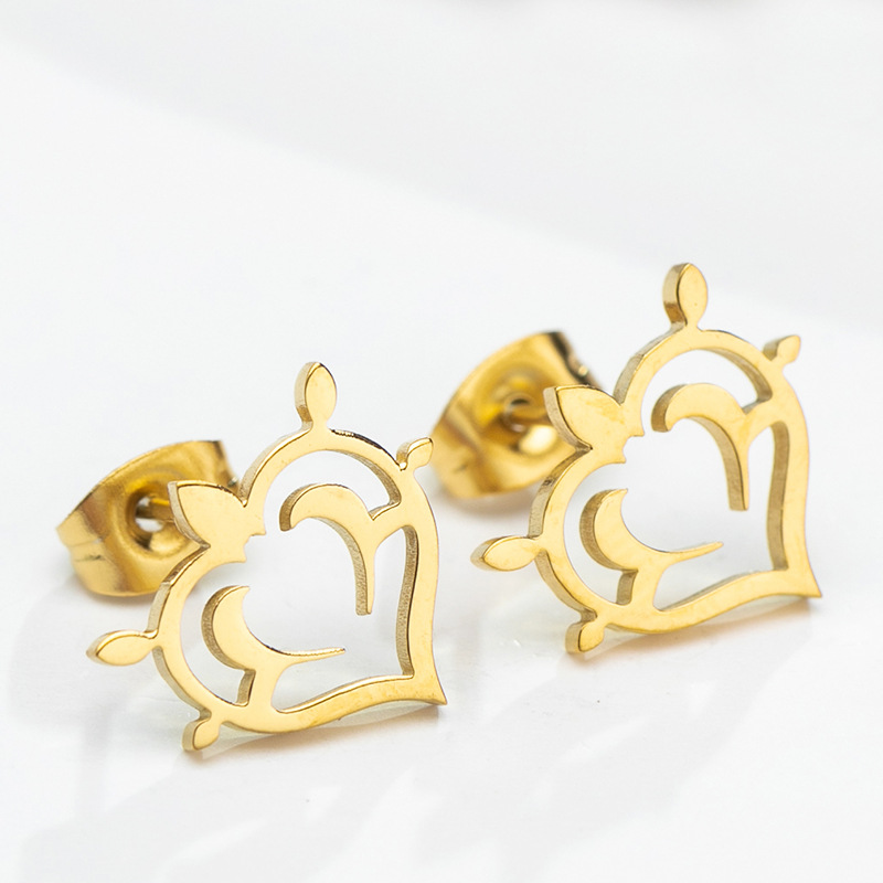 Earrings New European and American Personalized Creative Geometric Earrings Cross-border Simple Stainless Steel Earrings Earrings Manufacturer Wholesale