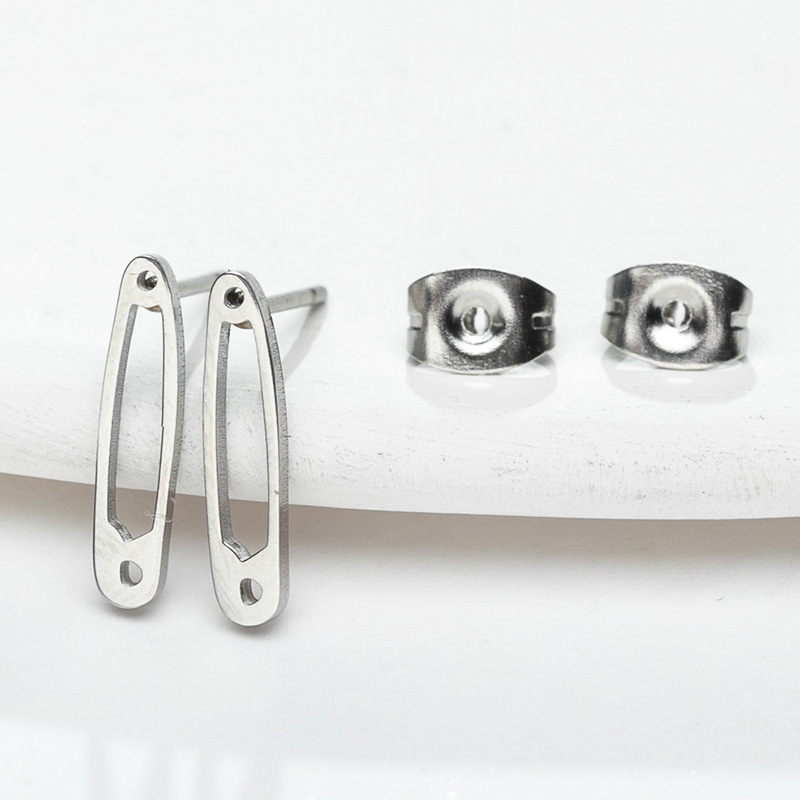 Earrings New European and American Personalized Creative Geometric Earrings Cross-border Simple Stainless Steel Earrings Earrings Manufacturer Wholesale