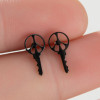 Earrings New European and American Personalized Creative Geometric Earrings Cross-border Simple Stainless Steel Earrings Earrings Manufacturer Wholesale
