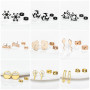 Earrings New European and American Personalized Creative Geometric Earrings Cross-border Simple Stainless Steel Earrings Earrings Manufacturer Wholesale