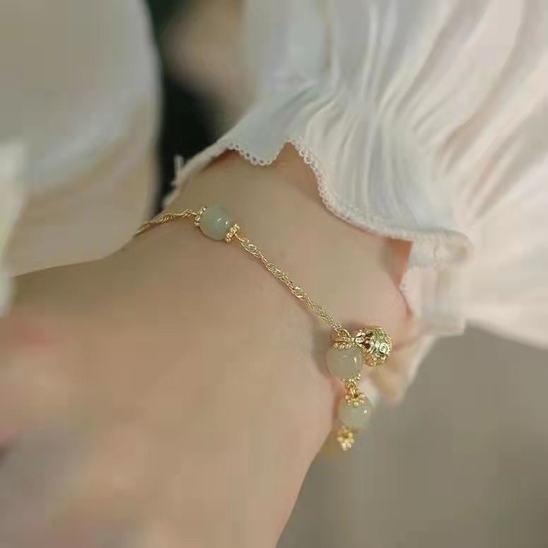 This life has a dream palace bell ringing bracelet, clear retro ins niche design gift, high-end couple bracelet