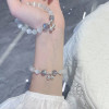 Imitation Cat's Eye Moonstone Bell Crystal Bracelet Women's Light Luxury Niche Design Small Fresh Gift Best Friend Couple Bracelet