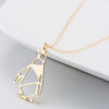 Cross-border fashion stainless steel small animal necklace ins cold wind winter origami penguin pendant women's clavicle chain