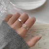 Hollow love ring, open ring for women, niche design, ins trendy cold style, personalized fashion ring for women's index finger