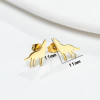 Korean fashion French stainless steel new cute animal earrings ins personality wolf earrings feminine temperament wholesale