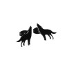 Korean fashion French stainless steel new cute animal earrings ins personality wolf earrings feminine temperament wholesale