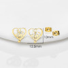 European and American cross-border new geometric simple love-shaped earrings ins fashion music symbol stainless steel niche earrings