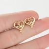 European and American cross-border new geometric simple love-shaped earrings ins fashion music symbol stainless steel niche earrings