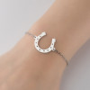 European and American fashion U-shaped horseshoe pendant bracelet ins female design niche simple personality animal bracelet wholesale