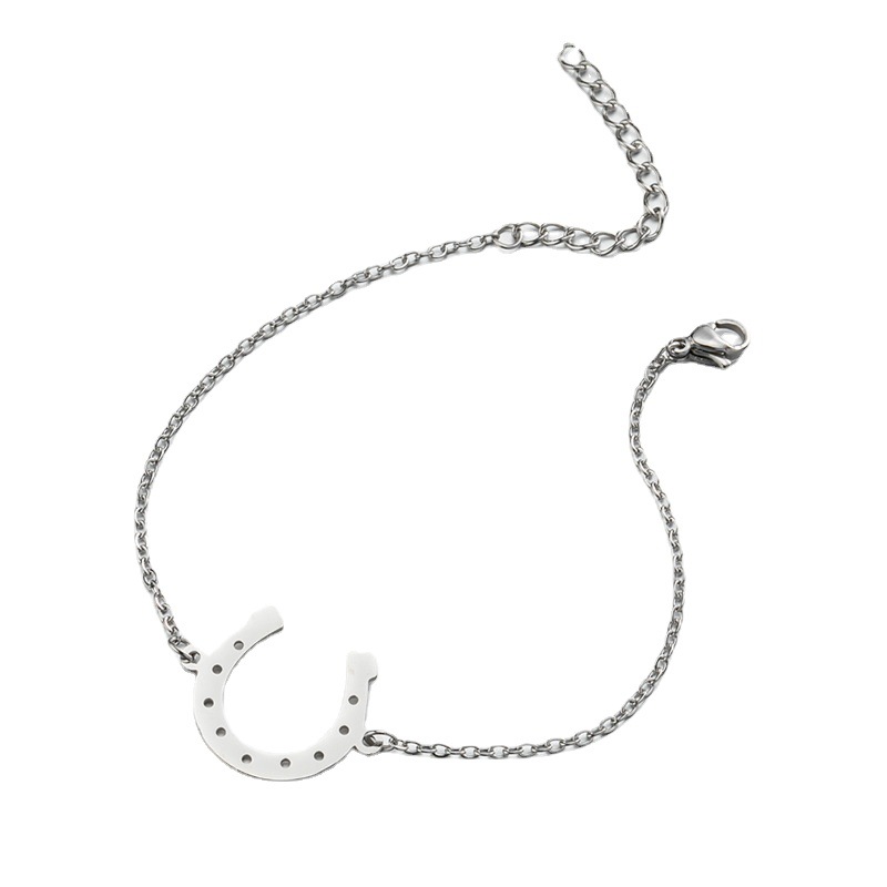 European and American fashion U-shaped horseshoe pendant bracelet ins female design niche simple personality animal bracelet wholesale