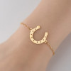 European and American fashion U-shaped horseshoe pendant bracelet ins female design niche simple personality animal bracelet wholesale