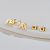 Foreign trade cross-border new jewelry fashion simple cute small animal earrings ins cat rabbit piercing earrings