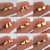 Foreign trade cross-border new jewelry fashion simple cute small animal earrings ins cat rabbit piercing earrings