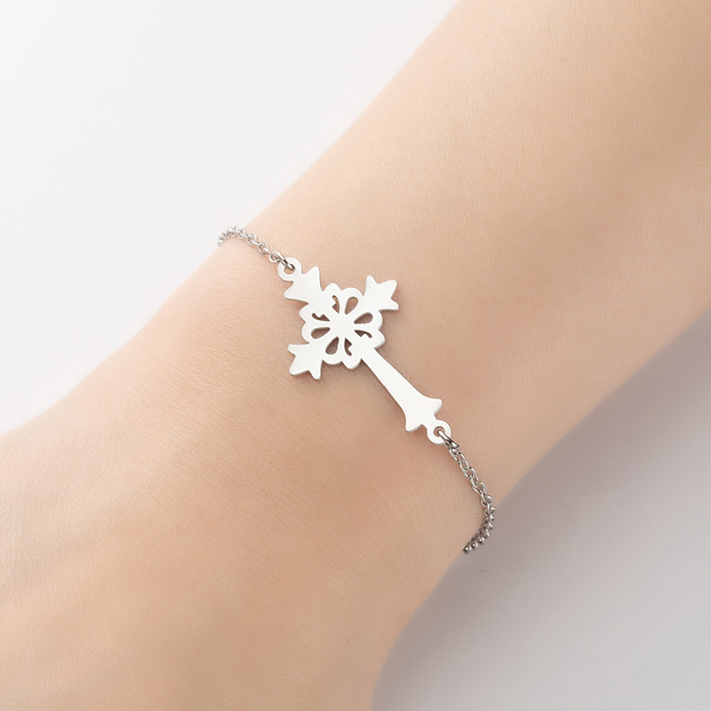 Amazon cross-border new women's cross pendant bracelet ins fashion simple geometric couple bracelet bracelet