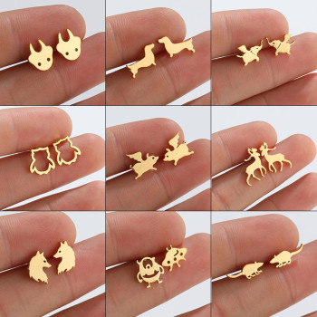 Summer new cute little animal dachshund dog earrings for women ins style personalized simple earrings cross-border spot wholesale