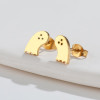 European and American Amazon new animal earrings retro ins style 18K gold cute ghost dinosaur giraffe earrings