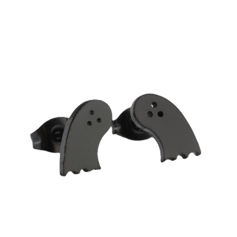 European and American Amazon new animal earrings retro ins style 18K gold cute ghost dinosaur giraffe earrings