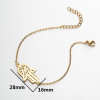 Japanese and Korean version of aircraft diamond blade pendant fashion geometric simple love-shaped couple bracelet design sense niche
