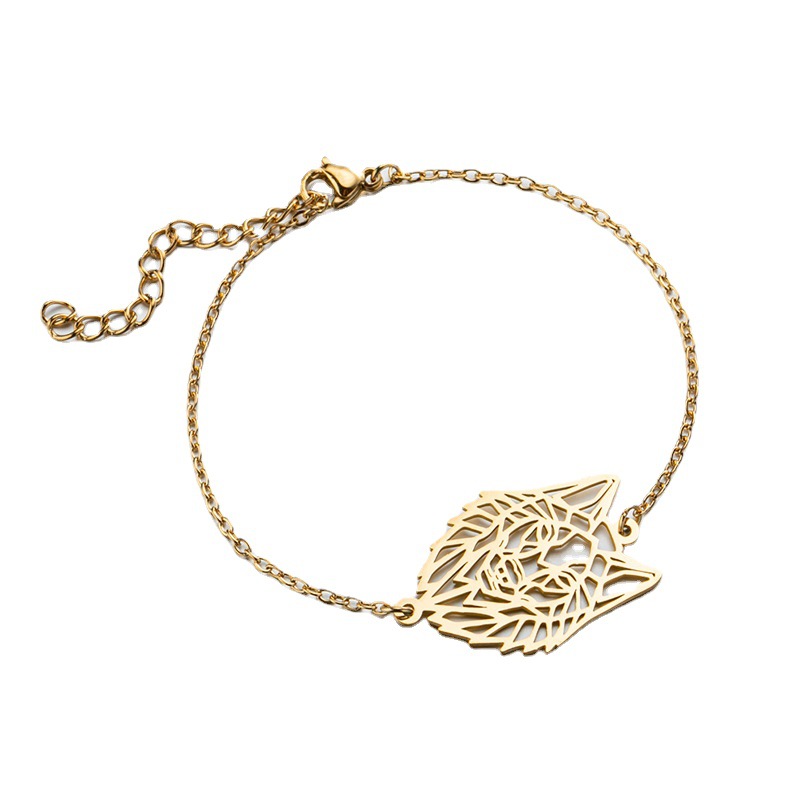 Korean style Korean style ins style new bracelet hollow wolf pendant hand ornaments cute small animal accessories wholesale in stock