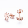 European and American cross-border new black series geometric round eight-character earrings ins fashion simple yoga lightning earrings