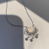 Peace Lock Necklace Women's Ruyi Bell Longevity Lock Pendant Goddess' Day Gift for Mom and Student