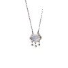 Peace Lock Necklace Women's Ruyi Bell Longevity Lock Pendant Goddess' Day Gift for Mom and Student