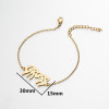 European and American cross-border new style gothic retro English monogram baby girl angel angel pendant bracelet