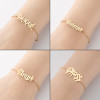 European and American cross-border new style gothic retro English monogram baby girl angel angel pendant bracelet