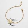 Korean fashion simple geometric hollow origami love-shaped pendant bracelet ins female niche light luxury bestie bracelet
