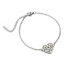 Korean fashion simple geometric hollow origami love-shaped pendant bracelet ins female niche light luxury bestie bracelet
