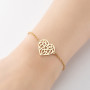 Korean fashion simple geometric hollow origami love-shaped pendant bracelet ins female niche light luxury bestie bracelet
