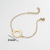 Fashionable geometric round pendant bracelet for women, fresh forest style creative sunflower bracelet, temperament, light luxury hand jewelry