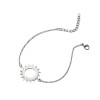 Fashionable geometric round pendant bracelet for women, fresh forest style creative sunflower bracelet, temperament, light luxury hand jewelry