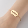 Cross-border ins fashion personalized blade pendant bracelet hip-hop punk versatile light luxury hand jewelry wholesale in stock