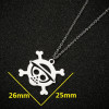 European and American Halloween new fashion pirate skull pendant necklace ins women's versatile accessories cross-border accessories