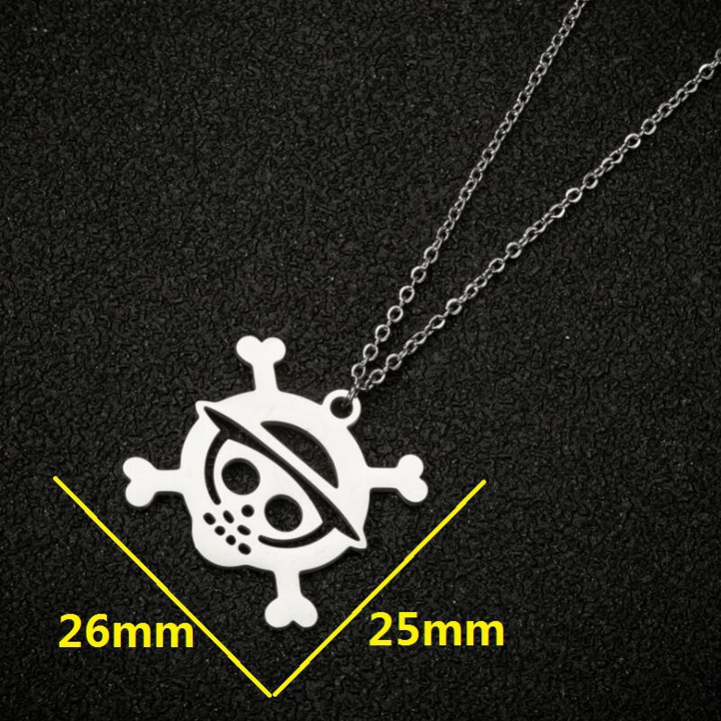 European and American Halloween new fashion pirate skull pendant necklace ins women's versatile accessories cross-border accessories