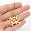 European and American Halloween new fashion pirate skull pendant necklace ins women's versatile accessories cross-border accessories