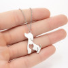 Korean Fashion New Cute Animals Rabbit Cat Dog Unicorn Pendant Necklace Wholesale Female Niche Light Luxury