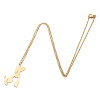 Korean Fashion New Cute Animals Rabbit Cat Dog Unicorn Pendant Necklace Wholesale Female Niche Light Luxury