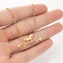 Summer cross-border new fashion geometric simple love heartbeat pendant necklace ins light luxury animal horse clavicle chain