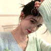 Korean bow necklace silver geometric pendant small fresh diamond birthday gift niche design versatile jewelry