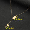 Sweet and fashionable new stainless steel pendant necklace ins women's red wine glass bottle double pendant clavicle chain wholesale